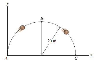 A particle travels along the curve
