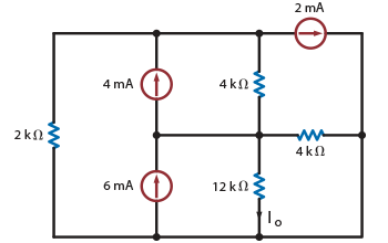 Use nodal analysis to find Io